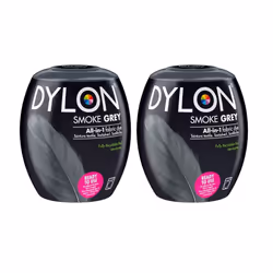 DYLON Washing Machine Fabric Dye Pod for Clothes & Soft Furnishings, Smoke Grey, 350 g (Pack of 2)