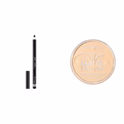 Rimmel London Soft Kohl Smudge-proof Eyeliner Pencil, Jet black, 1.2 g & Stay Matte Pressed Powder, Transparent, 14g
