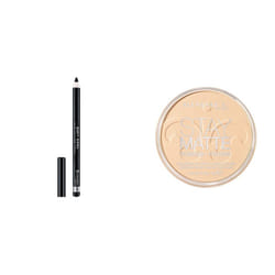 Rimmel London Soft Kohl Smudge-proof Eyeliner Pencil, Jet black, 1.2 g & Stay Matte Pressed Powder, Transparent, 14g