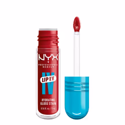NYX Professional Makeup Lip IV Hydrating Gloss Stain, Lip Gloss, Up to 12HR Hydration, High Pigment, Wet Shine Finish, Red-y. ...