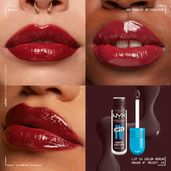 NYX Professional Makeup Lip IV Hydrating Gloss Stain, Lip Gloss, Up to 12HR Hydration, High Pigment, Wet Shine Finish, Mauve N' Moist