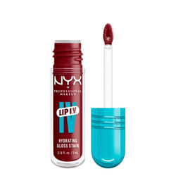 NYX Professional Makeup Lip IV Hydrating Gloss Stain, Lip Gloss, Up to 12HR Hydration, High Pigment, Wet Shine Finish, Cranberry Splash