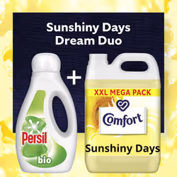 Comfort Sunshiny Days Fabric Conditioner with Stay Fresh technology for 100 days of freshness + fragrance* 160 wash 4800ml, Pack Of 1