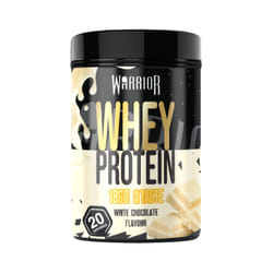 Warrior Whey Protein Powder 500g - Up to 36g* Protein per Shake â Low Sugar - Drink - Amazing Taste - 20 Servings - GMP Certified (White Chocolate)