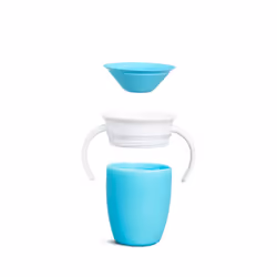 Munchkin Miracle 360 Sippy | Trainer Toddler | BPA Free Baby & Toddler Cups |Baby Cup| Leakproof | 6+ Months| 7oz/207 ml |2 Pack | Blue/Purple