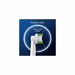 Oral-B Pro Precision Clean Electric Toothbrush Head, X-Shape and Angled Bristles for Deeper Pack of 6 Toothbrush Heads, Suitable for Mailbox, White