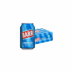 BARR since 1875, 24 Pack Perfect Lemonade, Lemon Flavoured Fizzy Drink - 24 x 330ml Cans