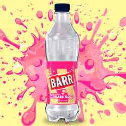 BARR since 1875, 12 Pack American Cream Soda, Zero No Sugar Sparkling Soft a Creamy Taste of American Cream Soda, "Fizzingly Fun" - 12 x 500ml Bottles