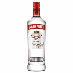 Smirnoff No. 21 | 37.5% vol | 1L | Triple Distilled & 10 x Filtered | Premium Made in Great Britain | Smooth with a Hint of S ...