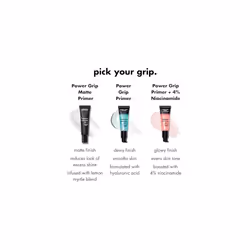 e.l.f. Power Grip Matte Primer, Matte Finish, Long-Lasting, Suitable for All Skin Types, Infused with Lemon Myrtle Blend, Vegan & Cruelty-Free