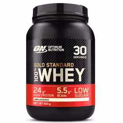 Optimum Nutrition Gold Standard 100% Whey Muscle Building and Recovery Protein Powder With and BCAA Amino Acids, Unflavoured, ...