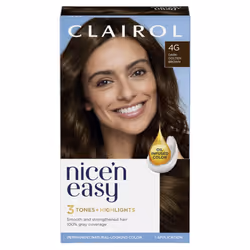 Clairol Nice'n Easy CrÃ¨me, Natural Looking Oil Infused Permanent Hair Dye, 4G Dark Golden Brown,package may vary