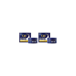 NIVEA Q10 Anti-Wrinkle Power Revitalising Night Cream (50ml), Anti-Wrinkle Face Cream with Skin Q10 and Creatine, Regenerative Night Cream (Pack of 2)