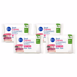 NIVEA Biodegradable Cleansing Wipes Dry Skin (40 sheets), Biodegradable Wipes made from 100% Make-Up Wipes, Face Wipes Makeup ...