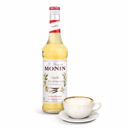 MONIN Premium Vanilla Syrup 700ml for Coffee and Cocktails. Vegan-Friendly, Allergen-Free, 100% Natural Flavours and Colourings