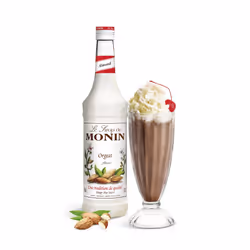 MONIN Premium Almond Orgeat Syrup 700ml for Coffee and Cocktails. Vegan-Friendly, 100% Natural Flavours and Colourings