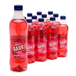 BARR since 1875, 12 Pack Cherryade, Zero No Sugar Cherry Flavoured Fizzy Drink "Fizzingly Fun" - 12 x 500ml Bottles