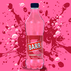 BARR since 1875, 12 Pack Cherryade, Zero No Sugar Cherry Flavoured Fizzy Drink "Fizzingly Fun" - 12 x 500ml Bottles
