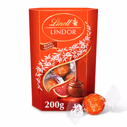 Lindt Lindor Blood Orange Milk Chocolate Truffles Box 200g