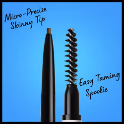 NYX Professional Makeup Micro Brow Pencil, Dual Ended with Mechanical Brow Pencil and Spoolie Brush, Pack of 2, Shade: Ash Brown