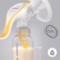 Medela Harmony Manual Breast Pump, Compact Swiss Design with PersonaFit Flex Shields and Medela's 2-Phase Expression Technology