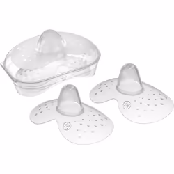 MAM Nipple Shields Size Medium (Pack of 2), Breast Shields with Sterilisable Travel Case, Breast Protectors to Support and En ...