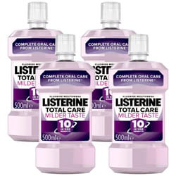 Listerine Total Care Milder Taste Mouthwash 500ml (Pack of 4)