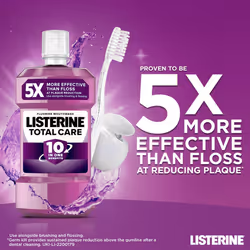 Listerine Total Care Antibacterial Mouthwash (1000ml), Caring and Cleansing Mouthwash with 10-in-1 Benefits, Mouthwash to Freshen Breath