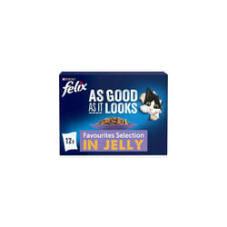 FELIX As Good As it Looks Favourites Selection Wet Cat Food 12x85g (Pack of 4)