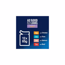 FELIX As Good As it Looks Favourites Selection Wet Cat Food 12x85g (Pack of 4)