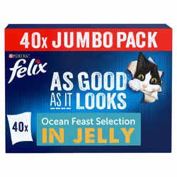 FELIX As Good As it Looks Ocean Feasts Wet Cat Food 40x85g
