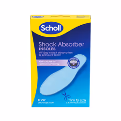 Scholl Shock Absorber Insoles - Contain Over 3000 Gel Nodules for All Day Shock Breathable Washable Shoe Insoles, Trim to Fit ...