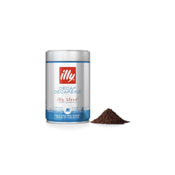 illy Coffee - Decaf Ground Coffee - Medium Roast - 100% Arabica Decaffeinated Coffee - Perfect Grind for Espresso Makers - 250g Tin