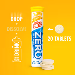 HIGH5 ZERO Electrolyte Tablets - Hydration Tablets Enhanced with Vitamin C - 0 Calories & Sugar Wellness - Mango, 160 Tablets (20x, Pack of 8)