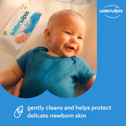 WaterWipes Plastic-Free Original Baby Wipes, 99.9% Water Based Wipes, Unscented for Sensitive Skin, 720 count (Pack of 12)