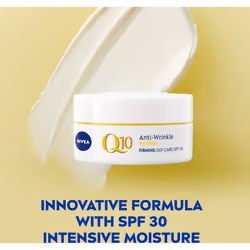 NIVEA Q10 Anti-Wrinkle Power Protecting Day Cream SPF 30 (50ml), Face Cream with Identical Q10 and Creatine for Wrinkles and Age Spots (Pack of 2)