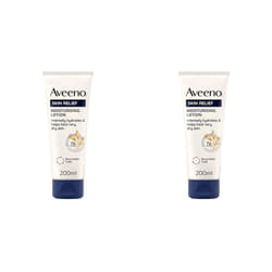Aveeno Skin Relief Moisturising Lotion | Soothes Skin From Day 1 | For Very Dry Skin Care | With Shea Butter Prebiotic Oatmeal | 200 ml (Pack of 2)