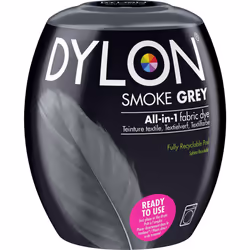 DYLON Washing Machine Fabric Dye Pod for Clothes & Soft Furnishings, Smoke Grey, 350 g (Pack of 1) (Packing May Vary)