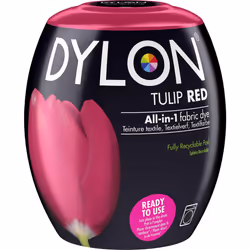 DYLON Washing Machine Fabric Dye Pod for Clothes & Soft Furnishings, 350g â Tulip Red