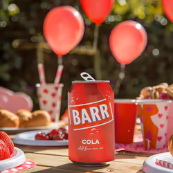 BARR since 1875, 24 Pack Classic Cola, Low Sugar Fizzy Drink "Fizzingly Fun" - 24 x 330ml Cans