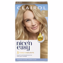 Clairol Nice'n Easy CrÃ¨me, Natural Looking Oil Infused Permanent Hair Dye, 9B Light Beige Blonde