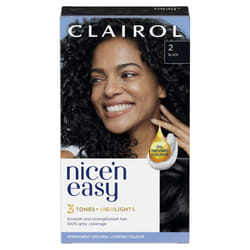 Clairol Nice'n Easy CrÃ¨me Permanent Hair Dye, 2 Black, 240g