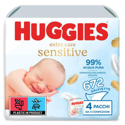 Huggies Pure Extra Care, Baby Wipes - Box with 12 Packs (672 Wipes Total) - Pure Water Wet Wipes - Fragrance Free to Clean and Protect Sensitive Skin