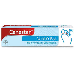 Canesten Foot 1% w/w Cream | Effective Foot Treatment | Soothes Itching | Destroys Foot Fungi | Antifungal Cream | Big pack |30 g (Pack of 1)