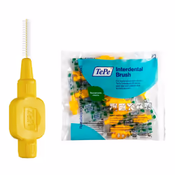 TePe Interdental Brush, Original, Yellow, 0.7mm/ISO 4, 20pcs, efficient Cleaning Between Teeth, Plaque Remover and Dental flo ...