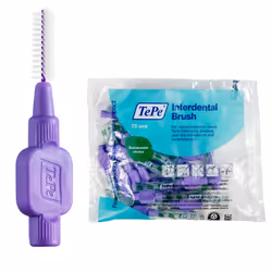 TePe Interdental Brush, Original, Purple, 1,1mm/ISO 6, 20pcs, efficient Cleaning Between Teeth, Plaque Remover and Dental flo ...