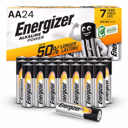 Energizer AA Batteries, Alkaline Power, 24 Pack, Double A Battery Pack - Amazon Exclusive