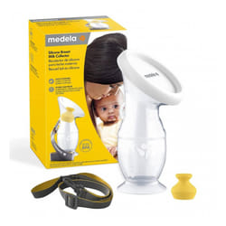 Medela Silicone Breast Milk Collector for Breastfeeding Mothers, Milk Saver with a Suction Base and a Lid for Storage, Made for Daily Breastfeeding