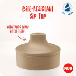 NUK Mini-Me Sip Toddler Cup | 9+ Months | 300 ml | Kids Water Bottle | Leak-Proof Toughened Spout | Shatter-Proof | Mint Bee