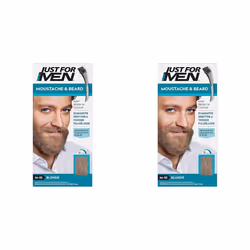 Just For Men Moustache & Beard Blonde Dye, Eliminates Grey For a Thicker & Fuller Look With An Applicator Brush Included â ...
